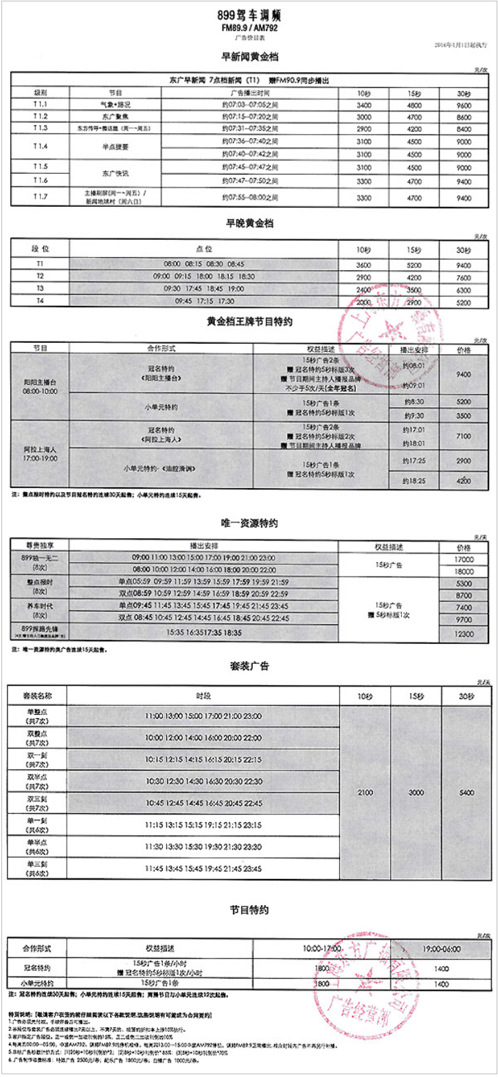 2016上海东方广播电台东方都市广播FM89.9驾车调频广告报价表.png