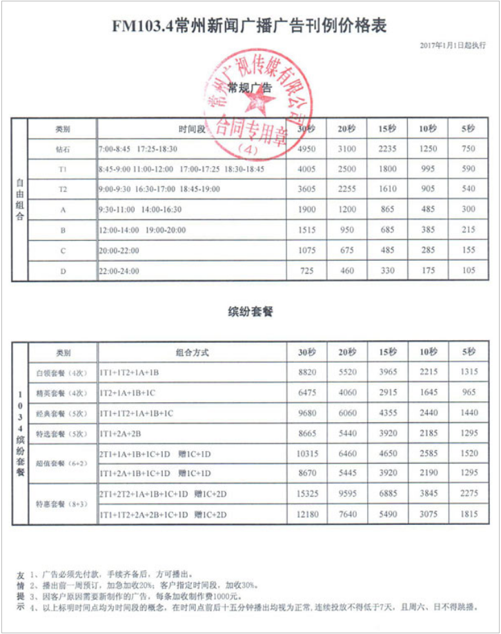 2017常州人民广播电台新闻台FM103.4广告报价表.png